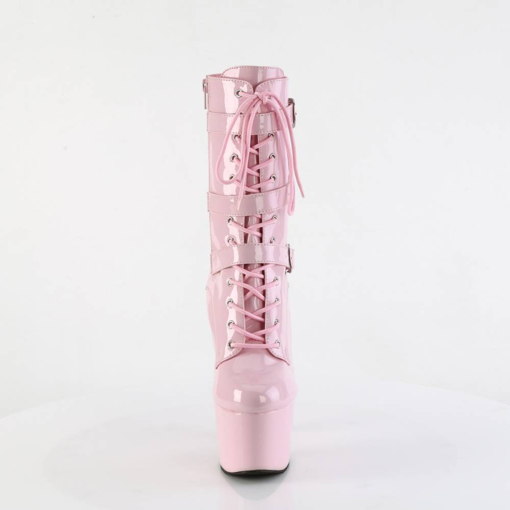 Pleaser - ADORE-1043 Plateau Laarzen, Paaldans schoenen - Roze